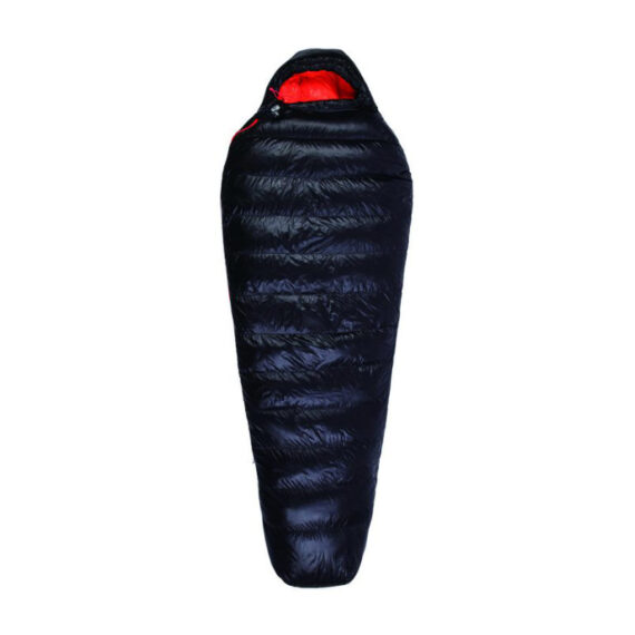 שק שינה פוך שחור אדום